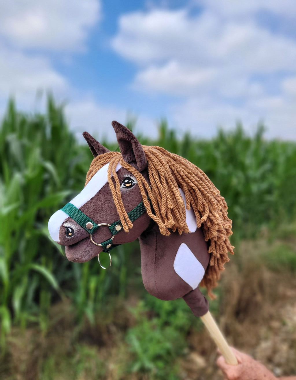 Horse on a stick Super Hobby Horse Premium - western dark bay horse A4
