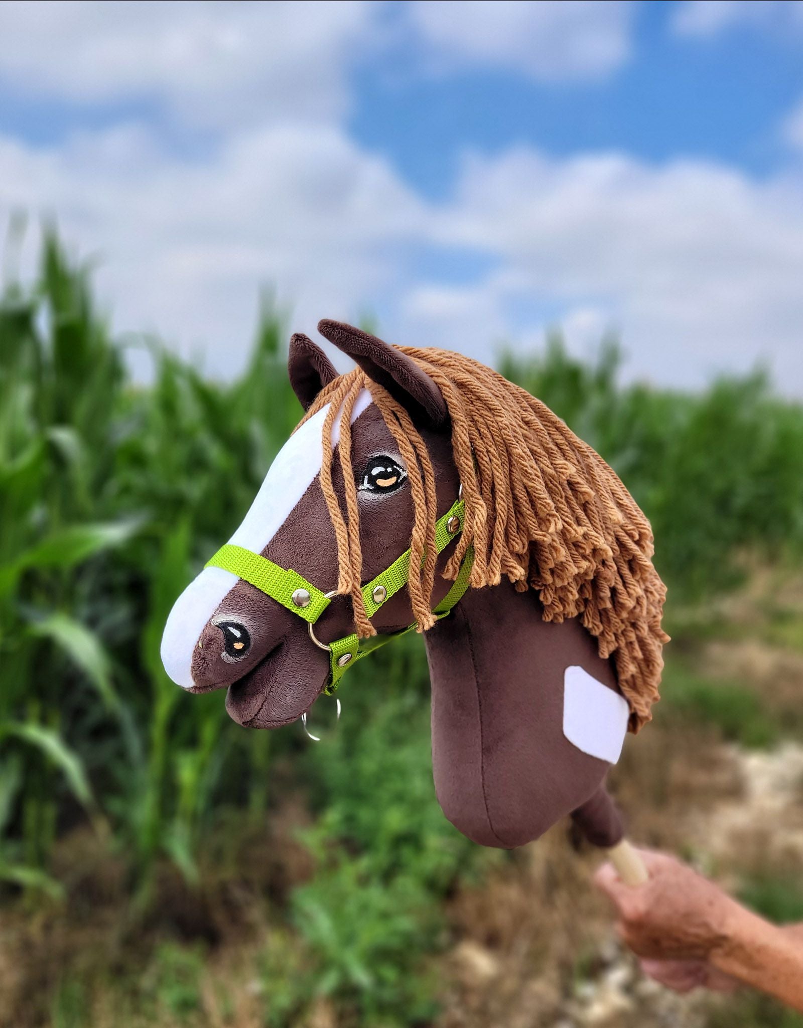 Horse on a stick Super Hobby Horse Premium - western dark bay horse A3