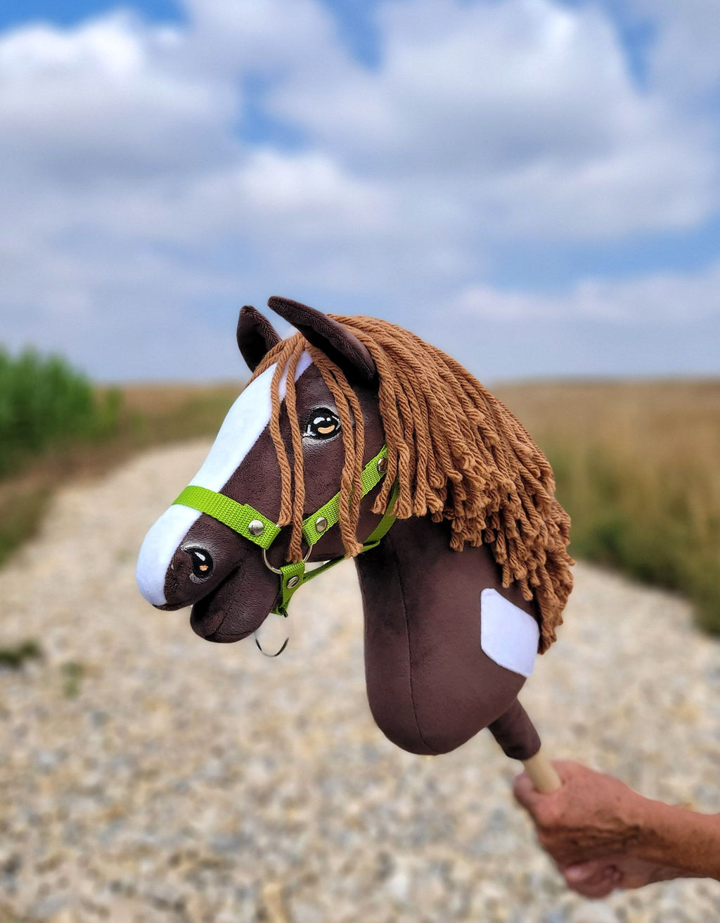 Horse on a stick Super Hobby Horse Premium - western dark bay horse A3
