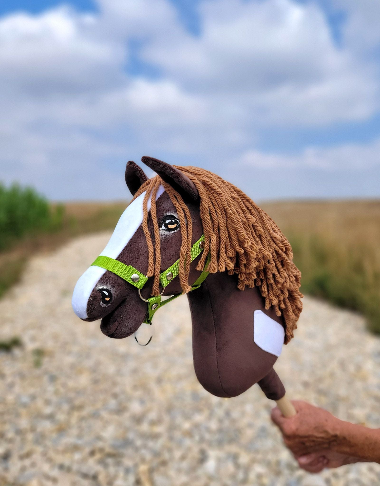 Horse on a stick Super Hobby Horse Premium - western dark bay horse A3