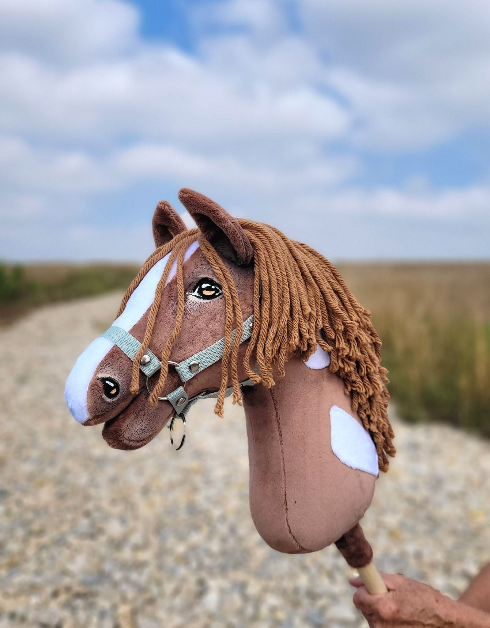 Horse on a stick Super Hobby Horse Premium - western II bay horse A3