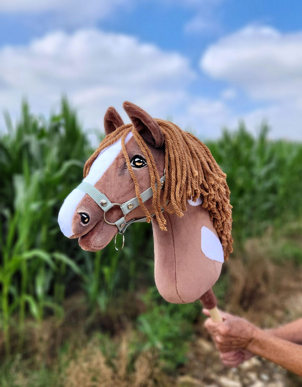 Horse on a stick Super Hobby Horse Premium - western II bay horse A3