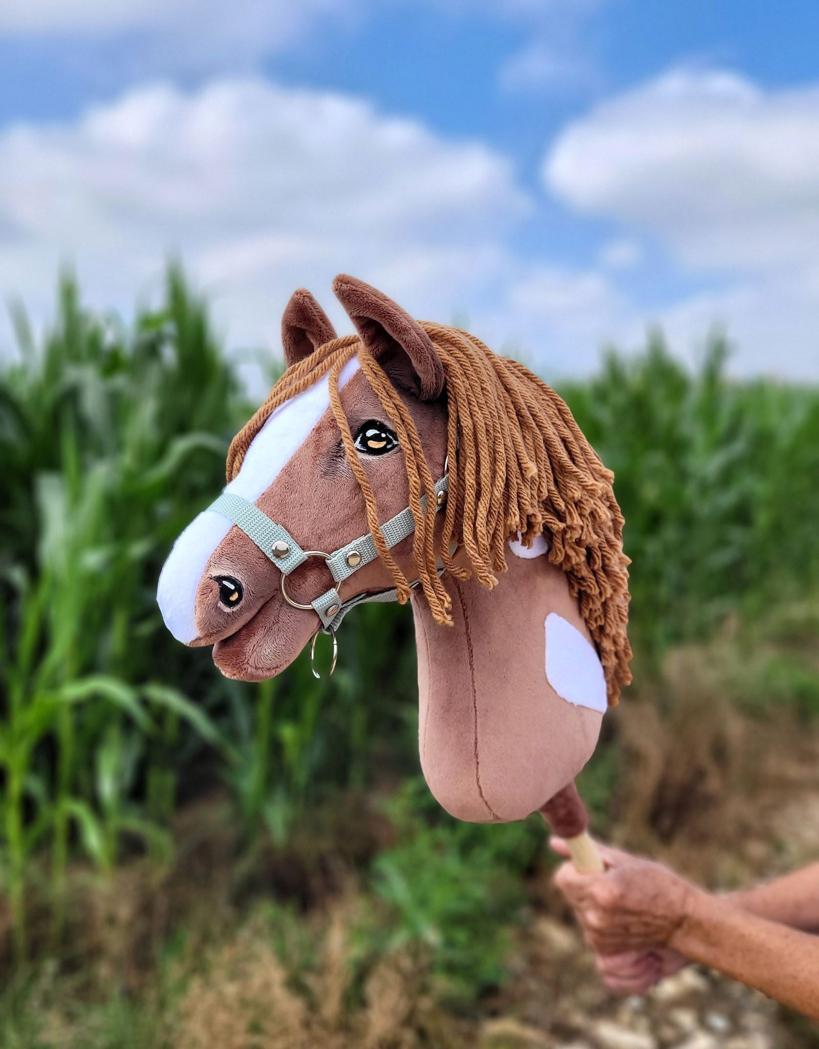 Horse on a stick Super Hobby Horse Premium - western II bay horse A3