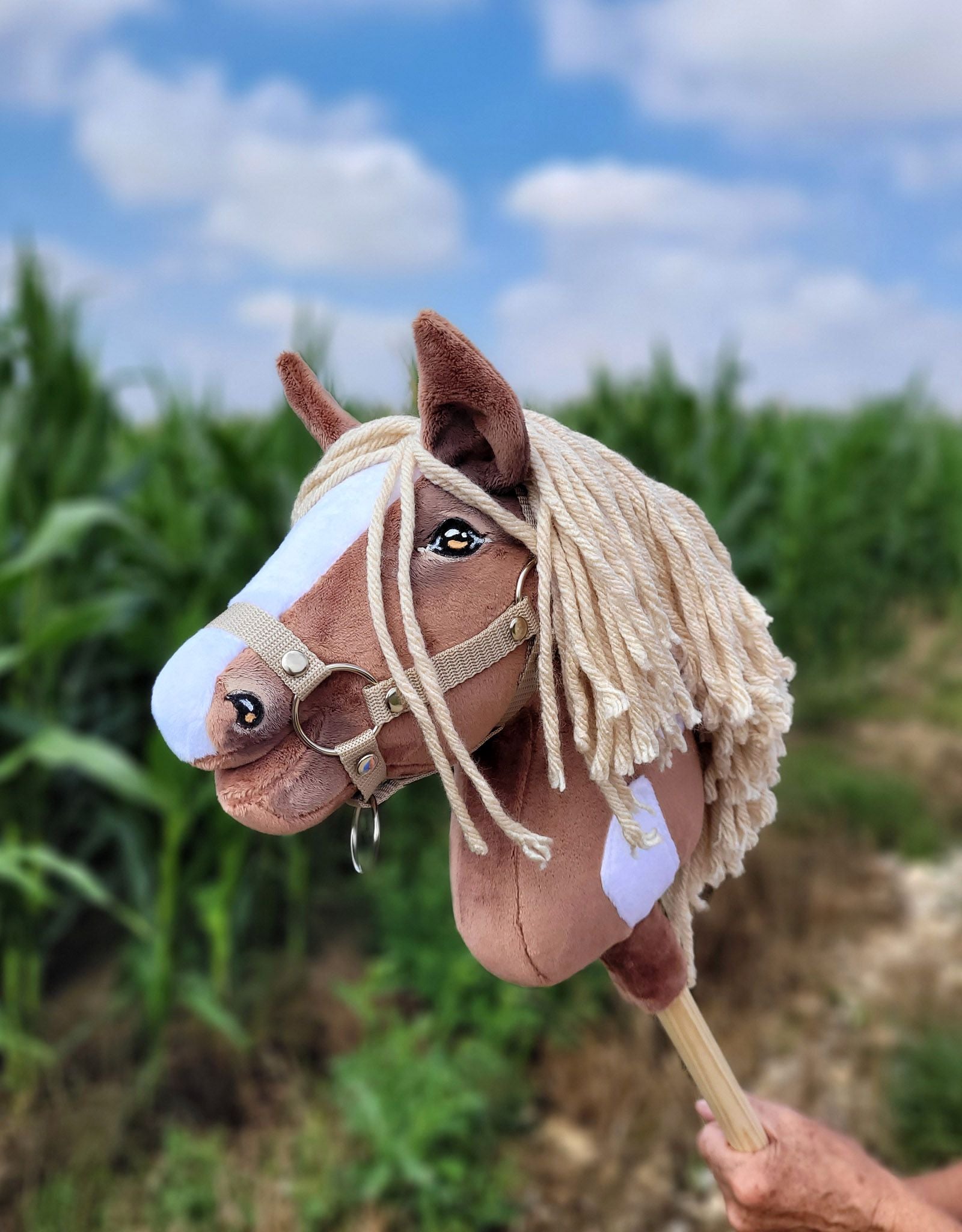 Horse on a stick Super Hobby Horse Premium - western III bay horse A4