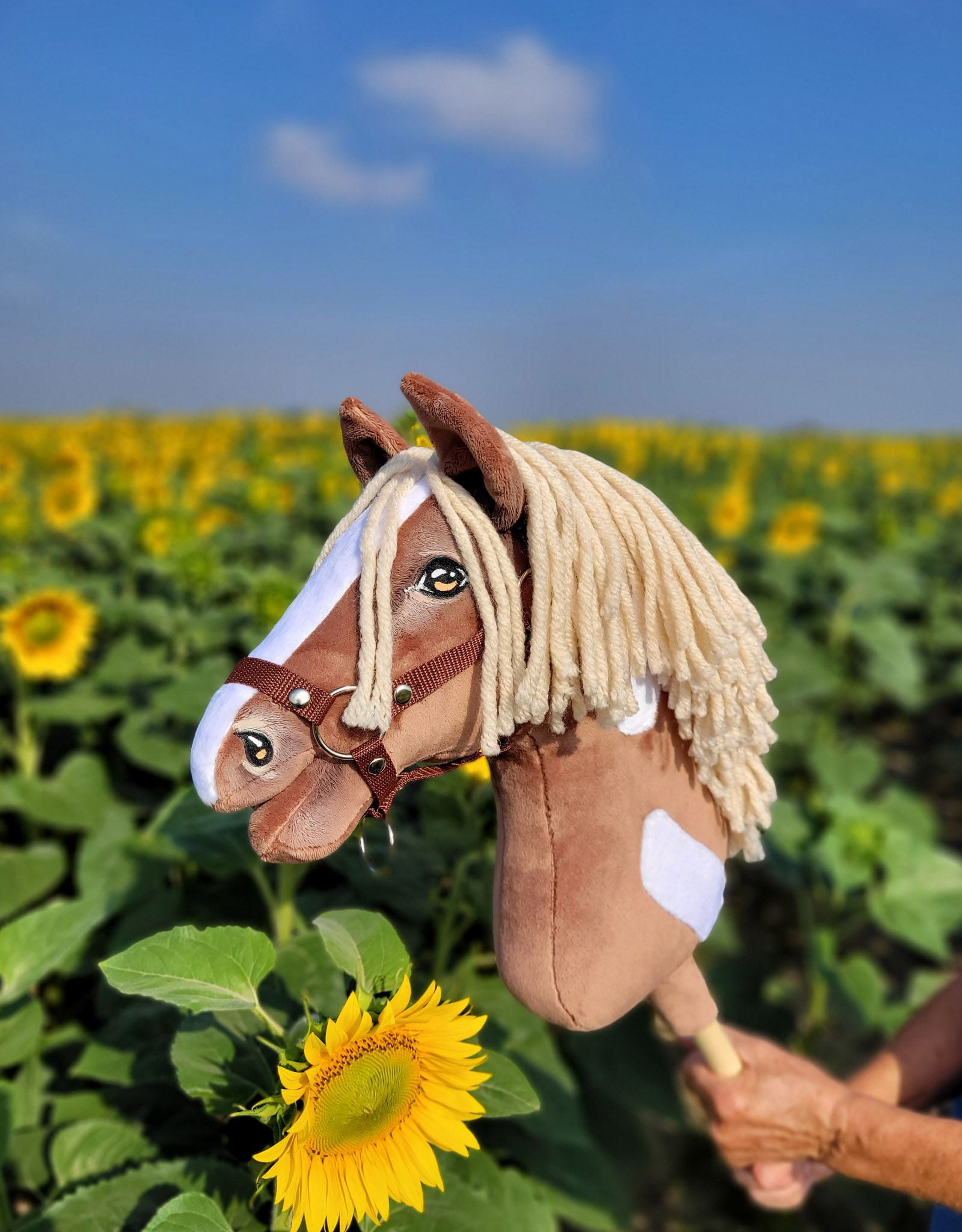 Horse on a stick Super Hobby Horse Premium - western III bay horse A3