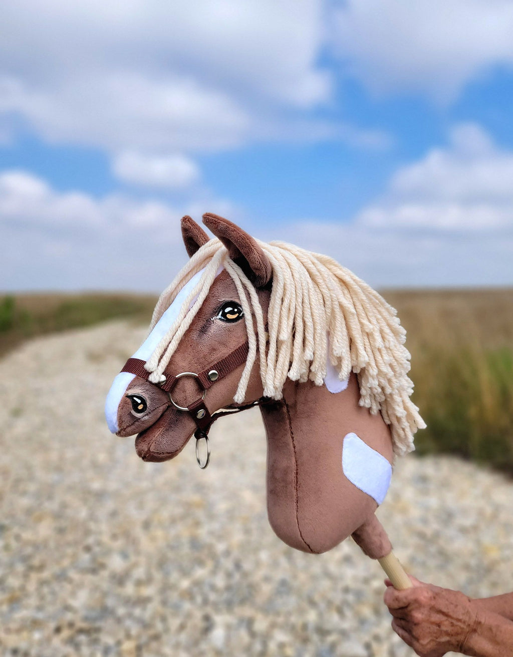 Horse on a stick Super Hobby Horse Premium - western III bay horse A3