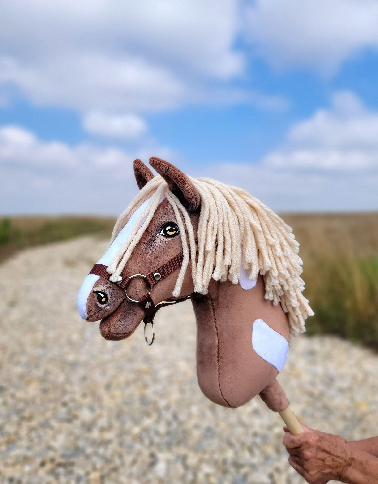 Horse on a stick Super Hobby Horse Premium - western III bay horse A3