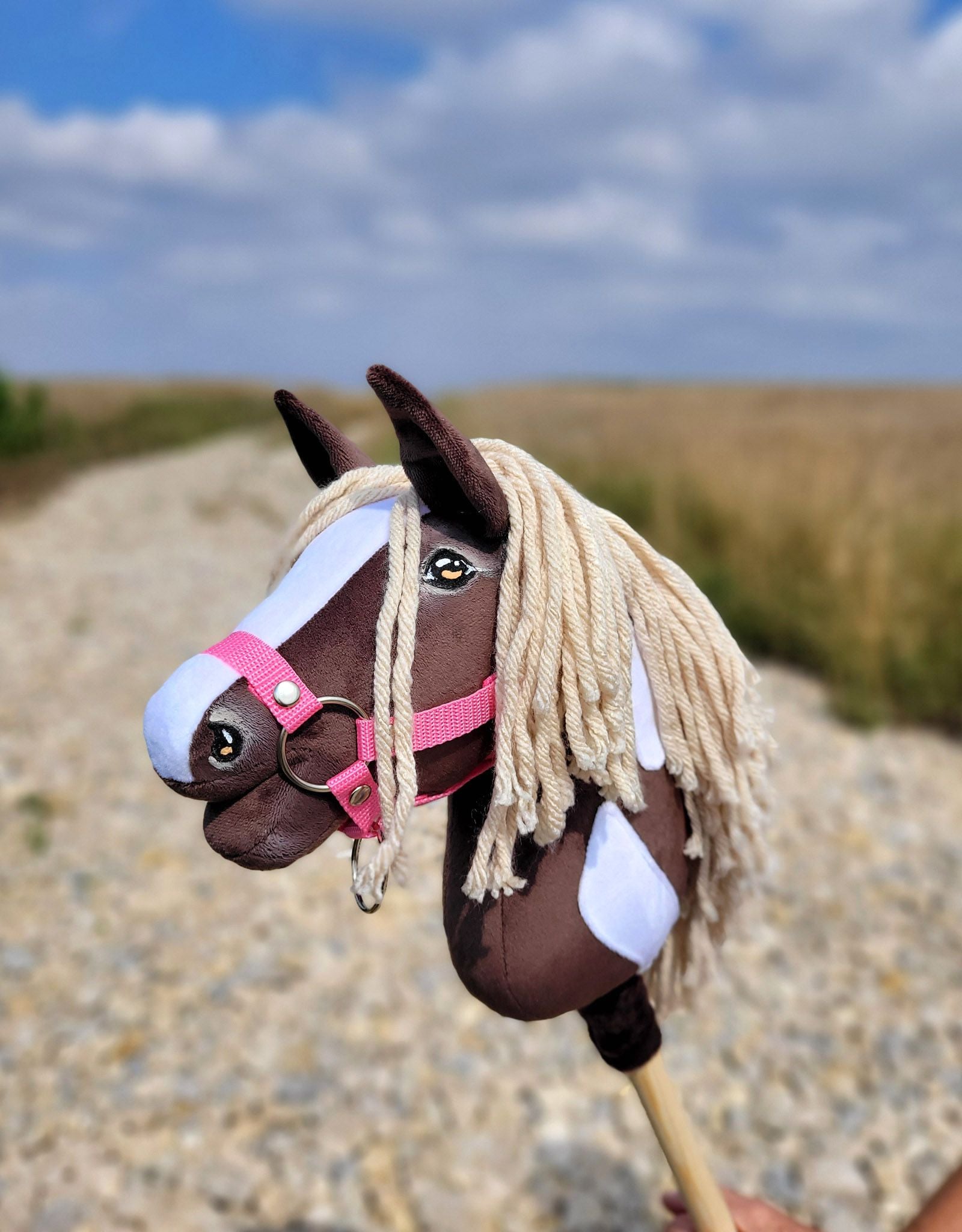 Horse on a stick Super Hobby Horse Premium - western IV dark bay horse A4