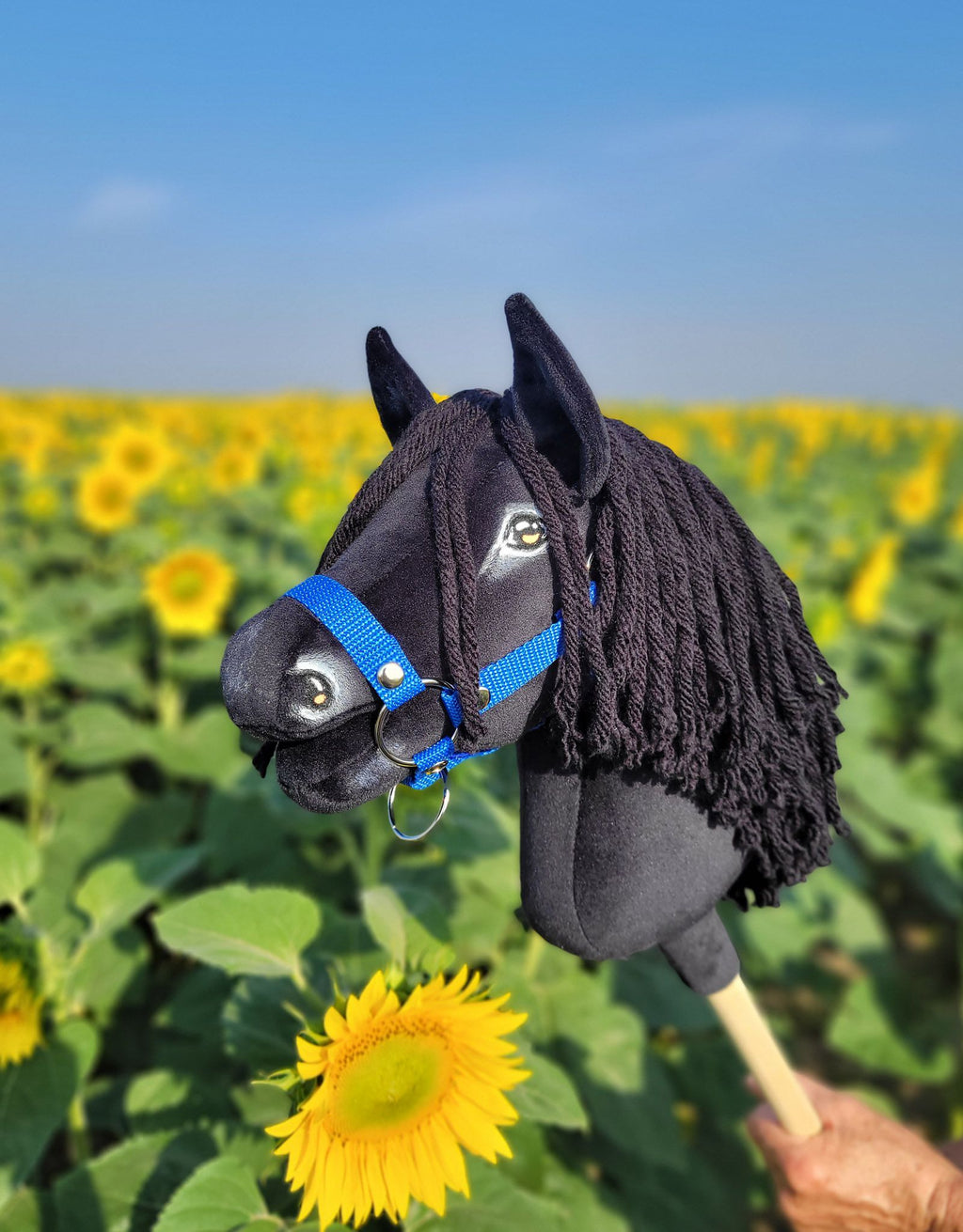 Horse on a stick Super Hobby Horse Premium - black horse A4