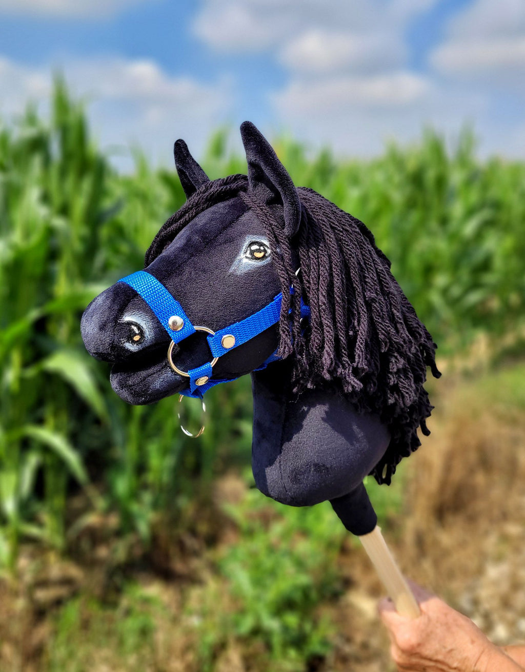 Horse on a stick Super Hobby Horse Premium - black horse A4