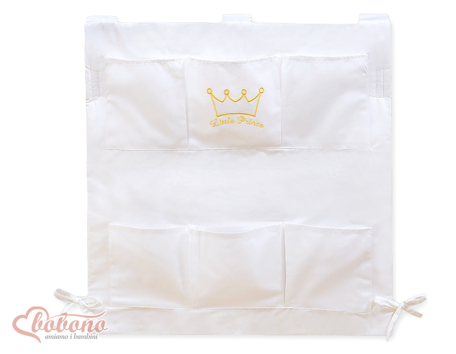 Cot tidy- Little Prince/Princess white