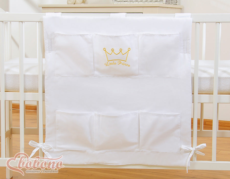 Cot tidy- Little Prince/Princess white