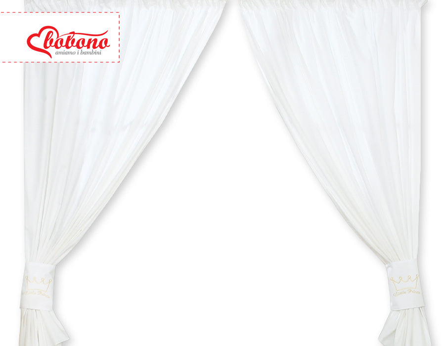 Curtains for baby room- Little Prince/Princess white