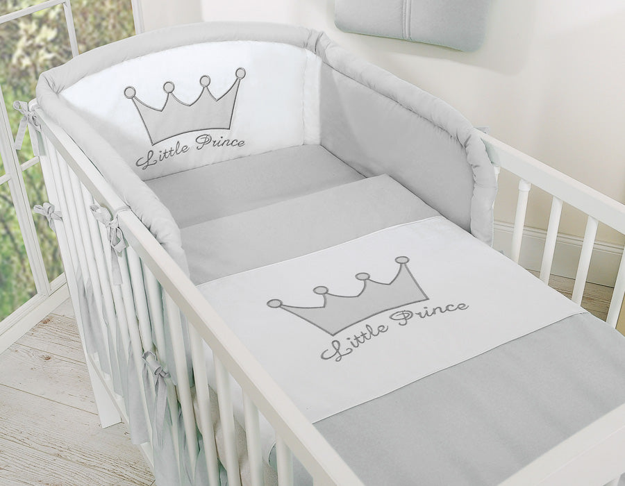 Bedding set 2-pcs- Little Prince/Princess gray