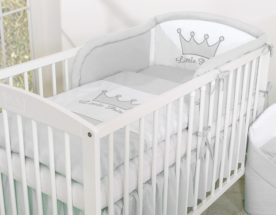 Bedding set 2-pcs- Little Prince/Princess gray