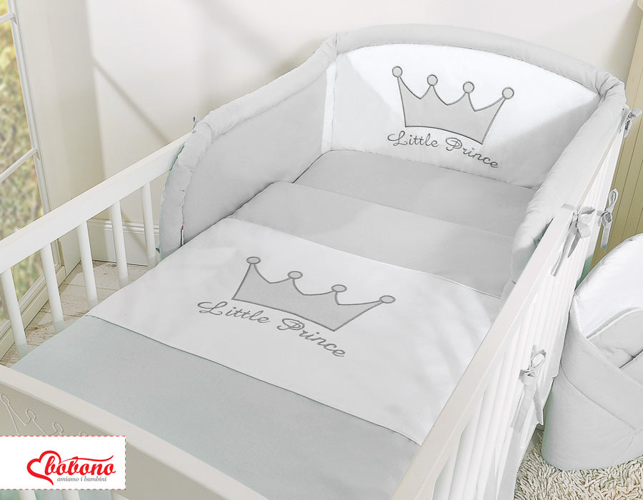 Bedding set 2-pcs- Little Prince/Princess gray
