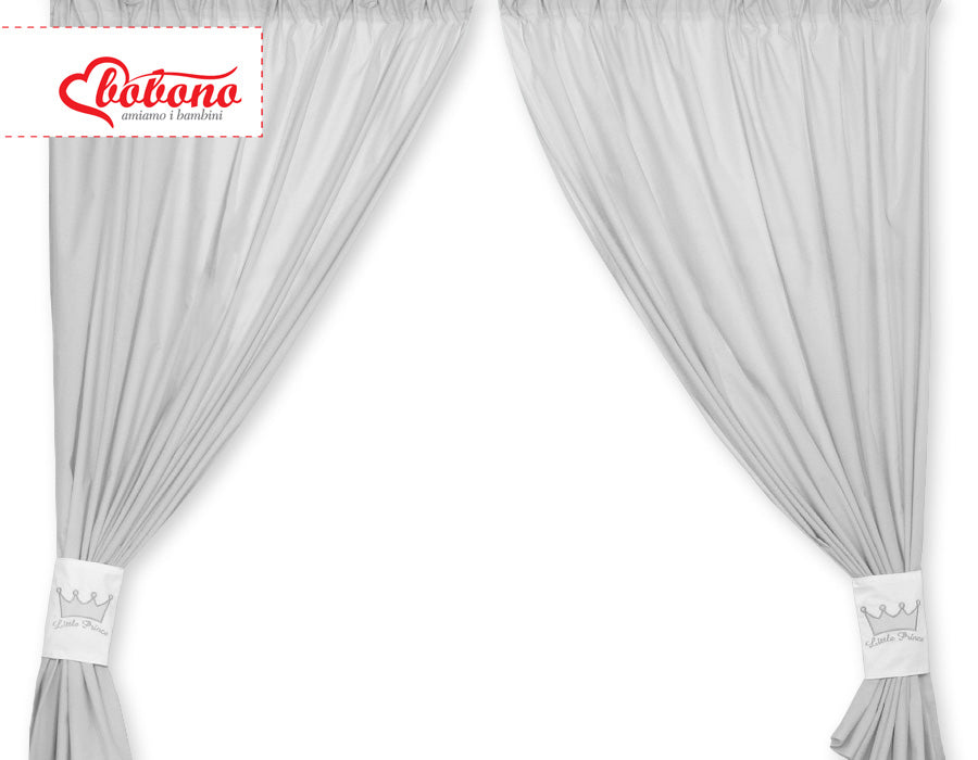 Curtains for baby room- Little Prince/Princess gray