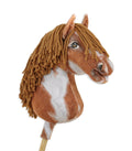 Horse on a stick Super Hobby Horse Premium - tobiano bay horse with a brown mane A3