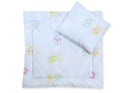 Pram bedding set with duvet and pillow 2pcs - Happy rabbits blue