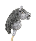 Horse on a stick Super Hobby Horse Premium  dapple grey horse with a grey mane A5