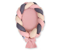 Braided baby nest 2 in 1 - beige-pastel pink-anthracite