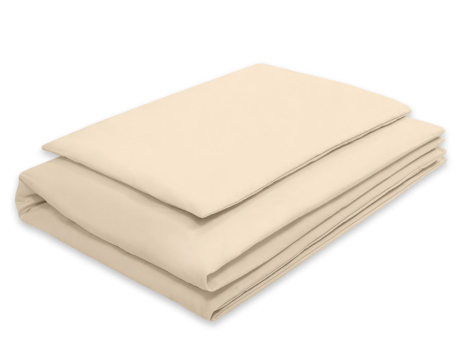 Cotton children's bedding set 2 pieces pillowcase 60x40 cm and duvet cover 135x100 cm - beige