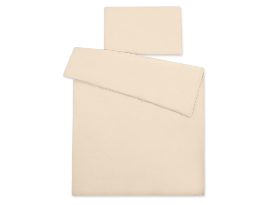 Cotton children's bedding set 2 pieces pillowcase 60x40 cm and duvet cover 135x100 cm - beige