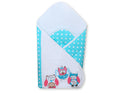 Baby nest with stiffenig- Owls Bigi Zibi & Adele turquoise