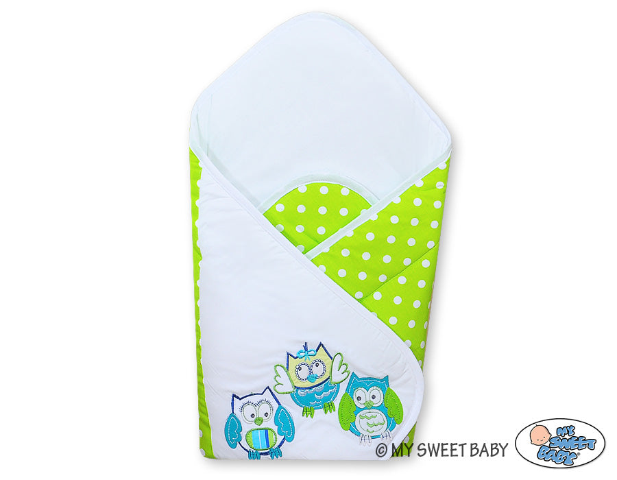Baby nest with stiffenig- Owls Bigi Zibi & Adele green