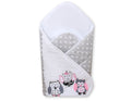 Baby nest with stiffenig- Owls Bigi Zibi & Adele grey-pink