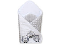 Baby nest with stiffenig- Owls Bigi Zibi & Adele grey-black