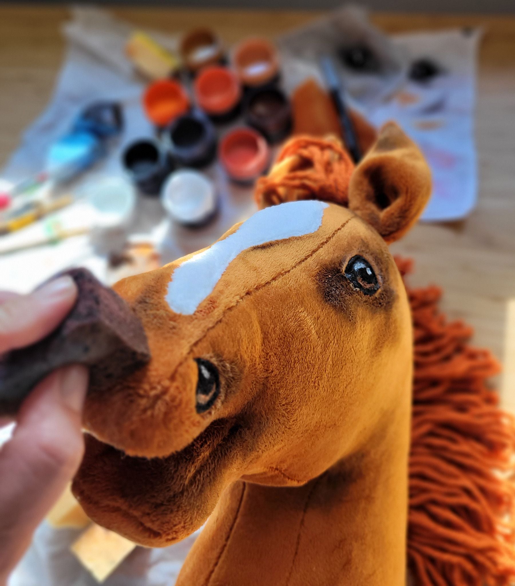 Horse on a stick Super Hobby Horse Premium  - chestnut horse A3