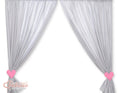 Children's room curtains with hearts grey and pink
