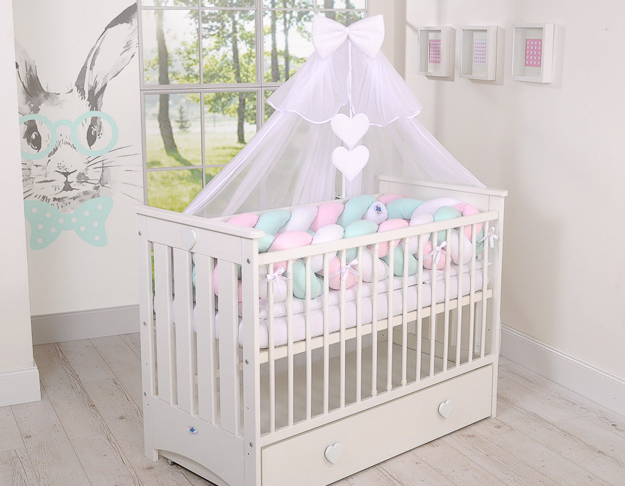 Knot bumper XXL-  white-pink-mint