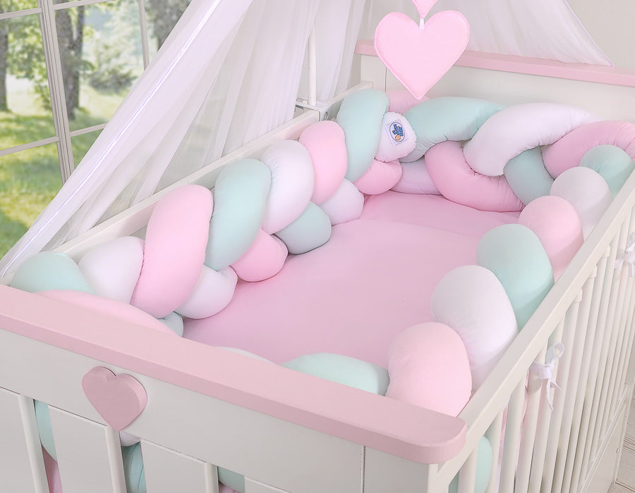 Knot bumper XXL-  white-pink-mint