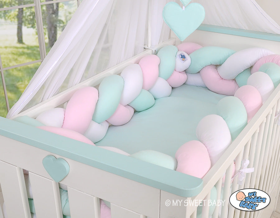 Knot bumper XXL-  white-pink-mint