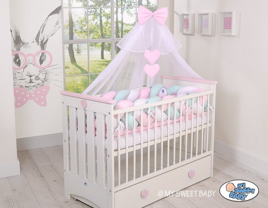 Knot bumper XXL-  white-pink-mint