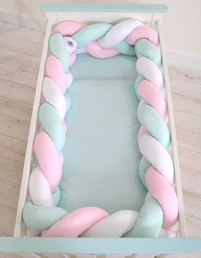 Knot bumper XXL-  white-pink-mint