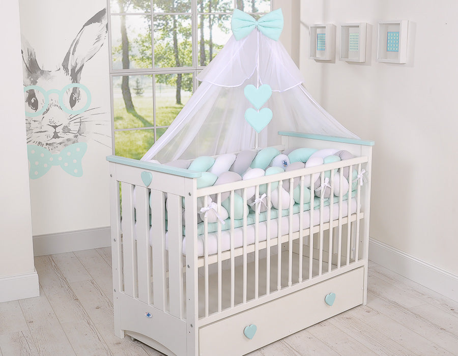 Knot bumper XXL- white-gray-mint