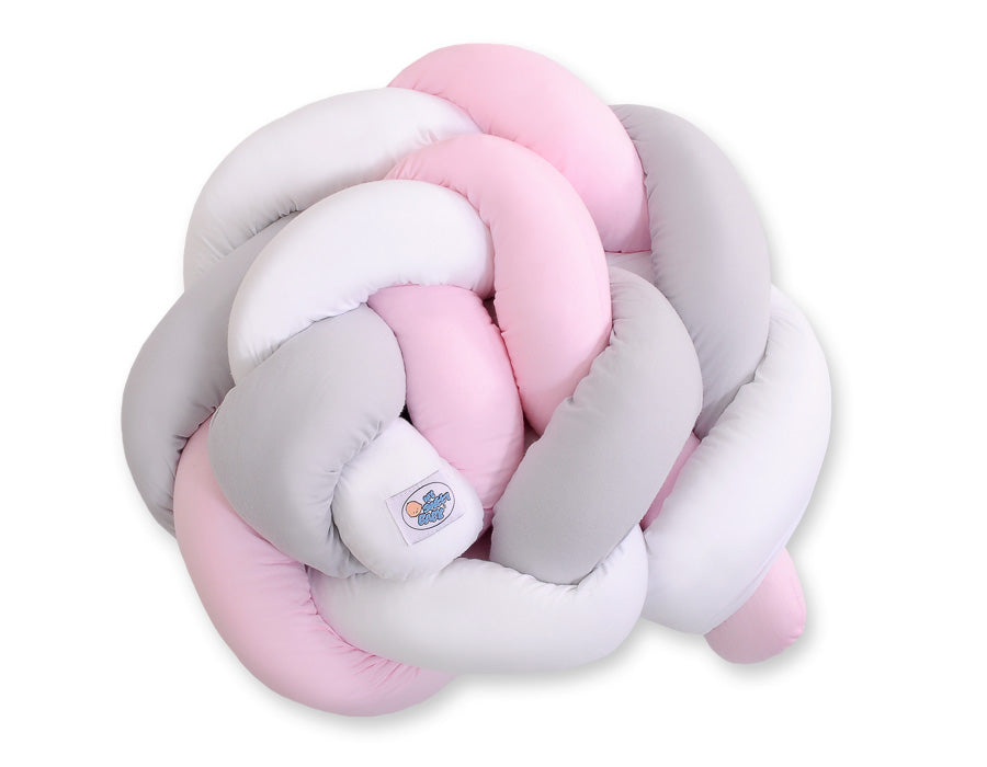 Knot bumper- white-gray-pink