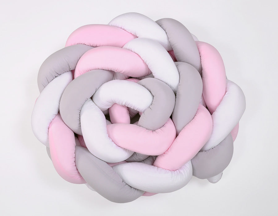 Knot bumper XXL- white-gray-pink