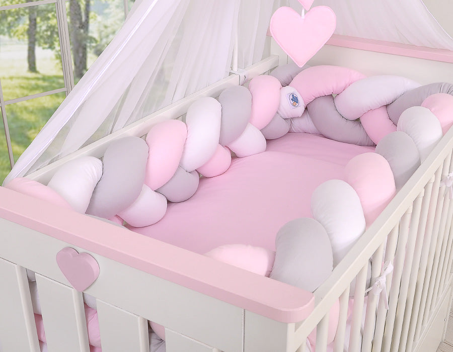 Knot bumper XXL- white-gray-pink