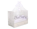 Mosquito-net made of chiffon- white