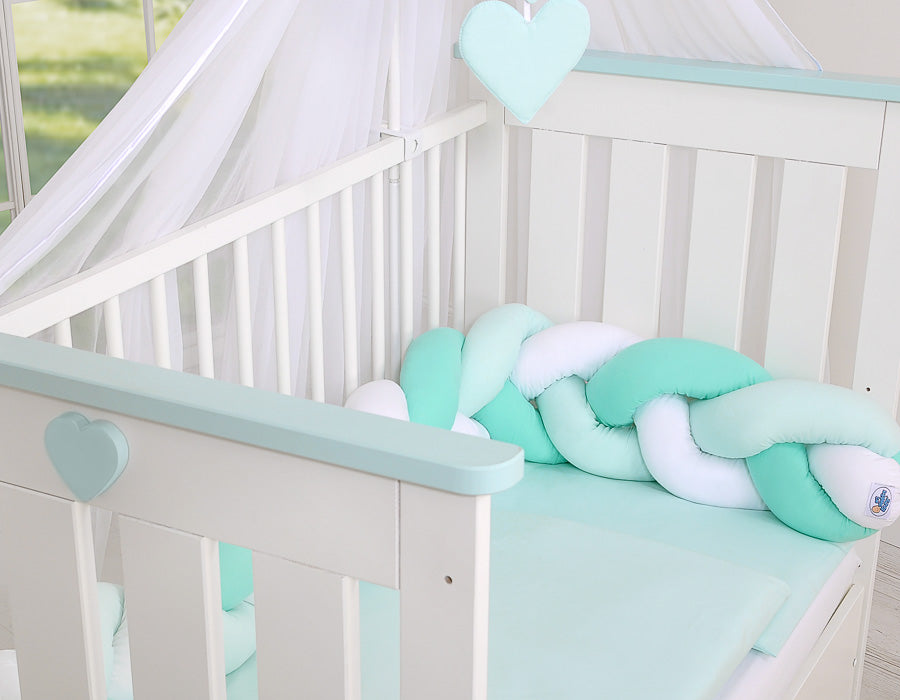 Knot bumper- white-mint