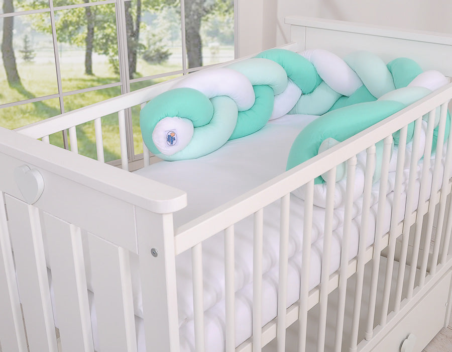 Knot bumper- white-mint