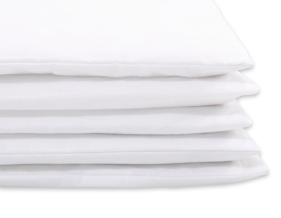 Cotton children's bedding set, 2 pieces, pillowcase 60x40 cm and duvet cover 120x90 cm - white