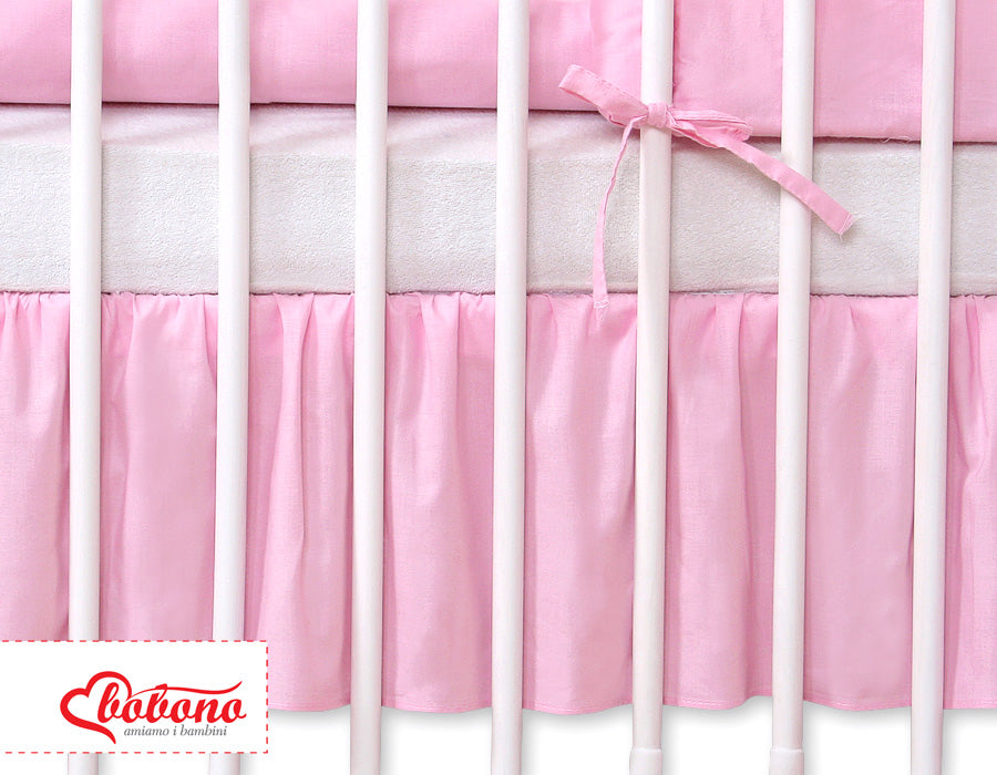 Dust Ruffle-Masking flounce 120x60cm- Hanging Hearts pink