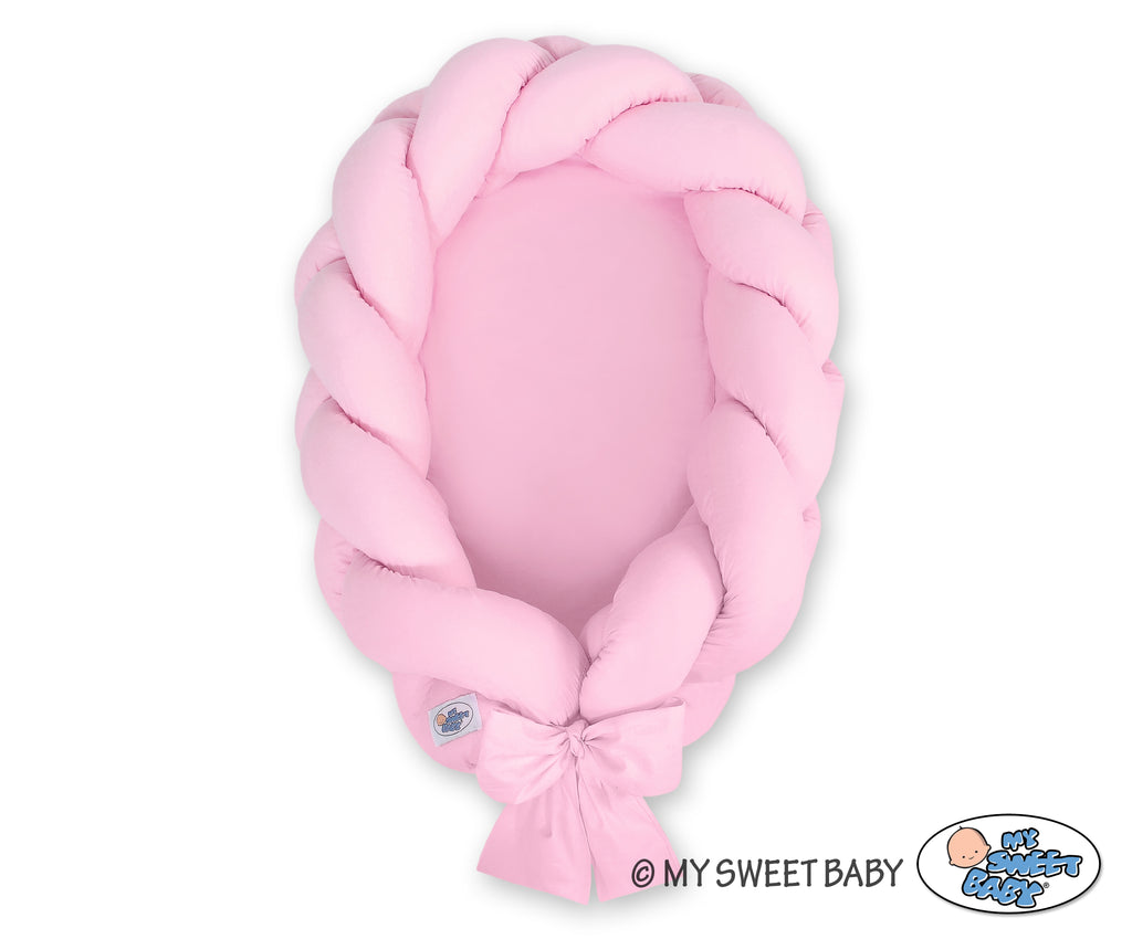 Braided baby nest 2 in 1 - pink