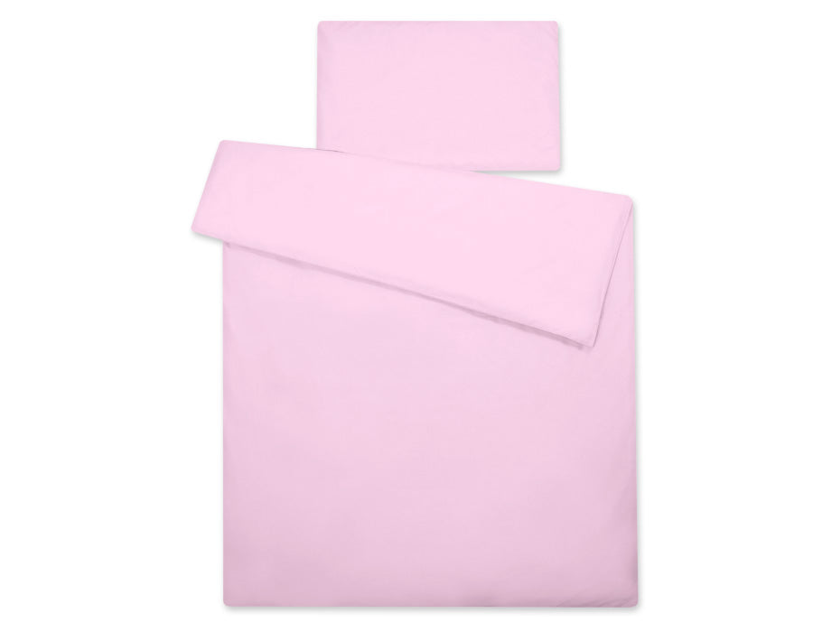 Cotton children's bedding set 2 pieces pillowcase 60x40 cm and duvet cover 135x100 cm - pink