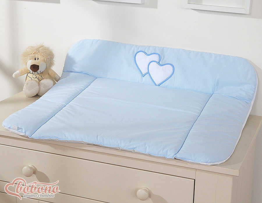 Soft changing mat- Hanging Hearts blue